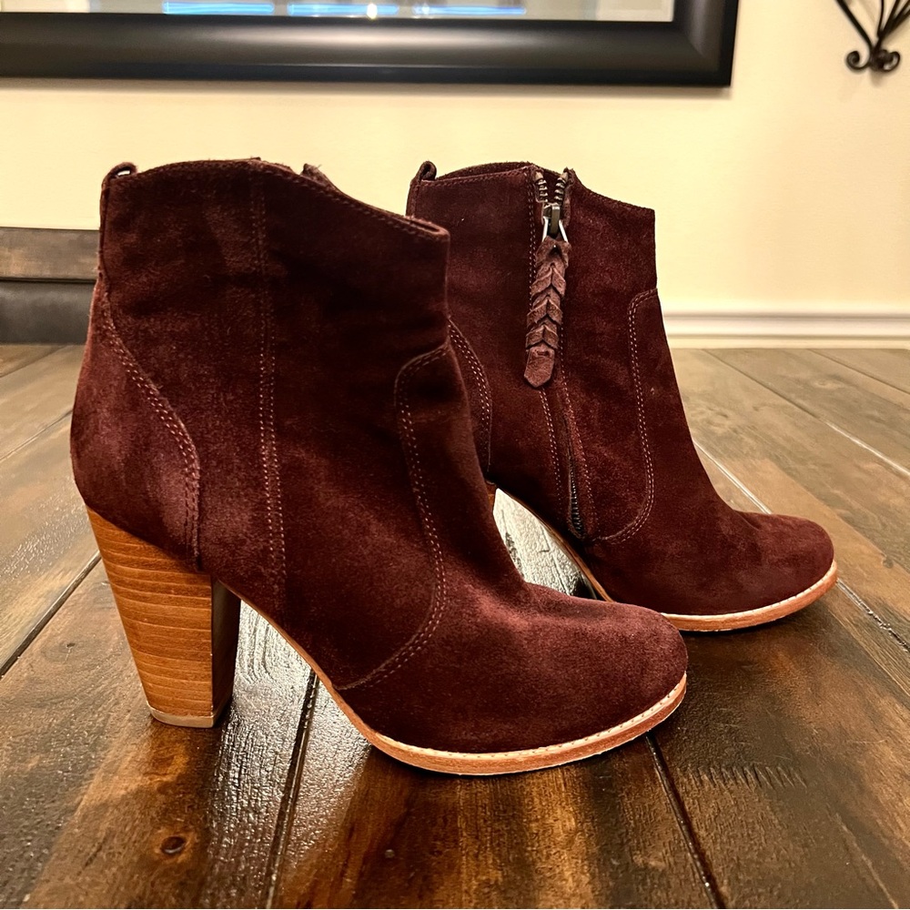 Joie Boots Dalton Suede Western Heeled Booties